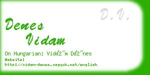 denes vidam business card